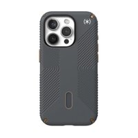 Speck - Presidio2 Grip ClickLock Case with MagSafe for Apple iPhone 15 Pro - Charcoal Gray - Front_Zoom