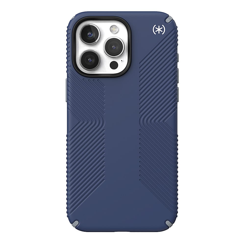 Front. Speck - Presidio2 Grip Case for Apple iPhone 15 Pro Max - Coastal Blue.