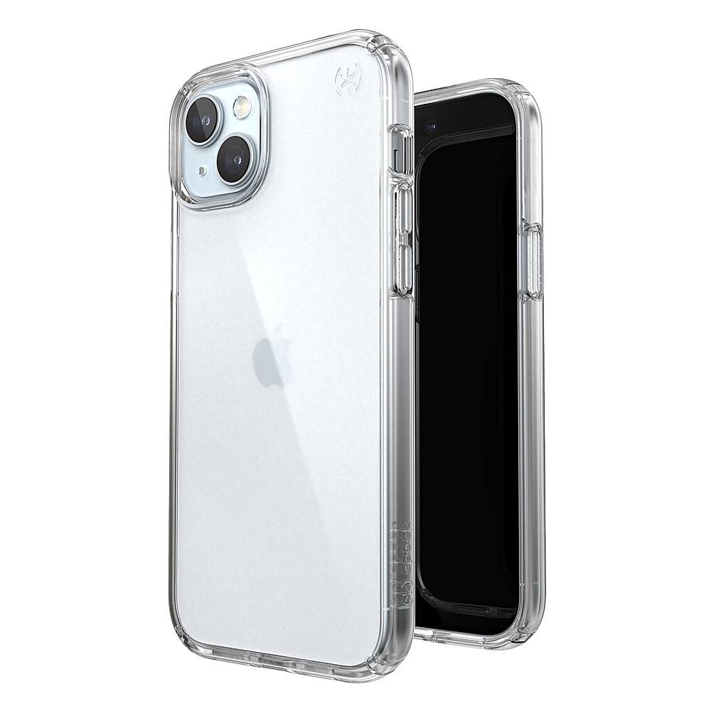 Angle. Speck - Presidio Perfect-Clear Case for Apple iPhone 15 Plus/14 Plus - Clear.