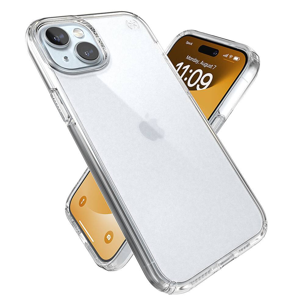 Alt View 3. Speck - Presidio Perfect-Clear Case for Apple iPhone 15 Plus/14 Plus - Clear.