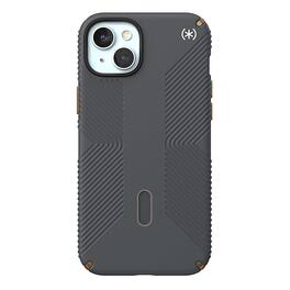 Speck - Presidio2 Grip ClickLock Case with MagSafe for Apple iPhone 15 Plus/14 Plus - Charcoal Gray