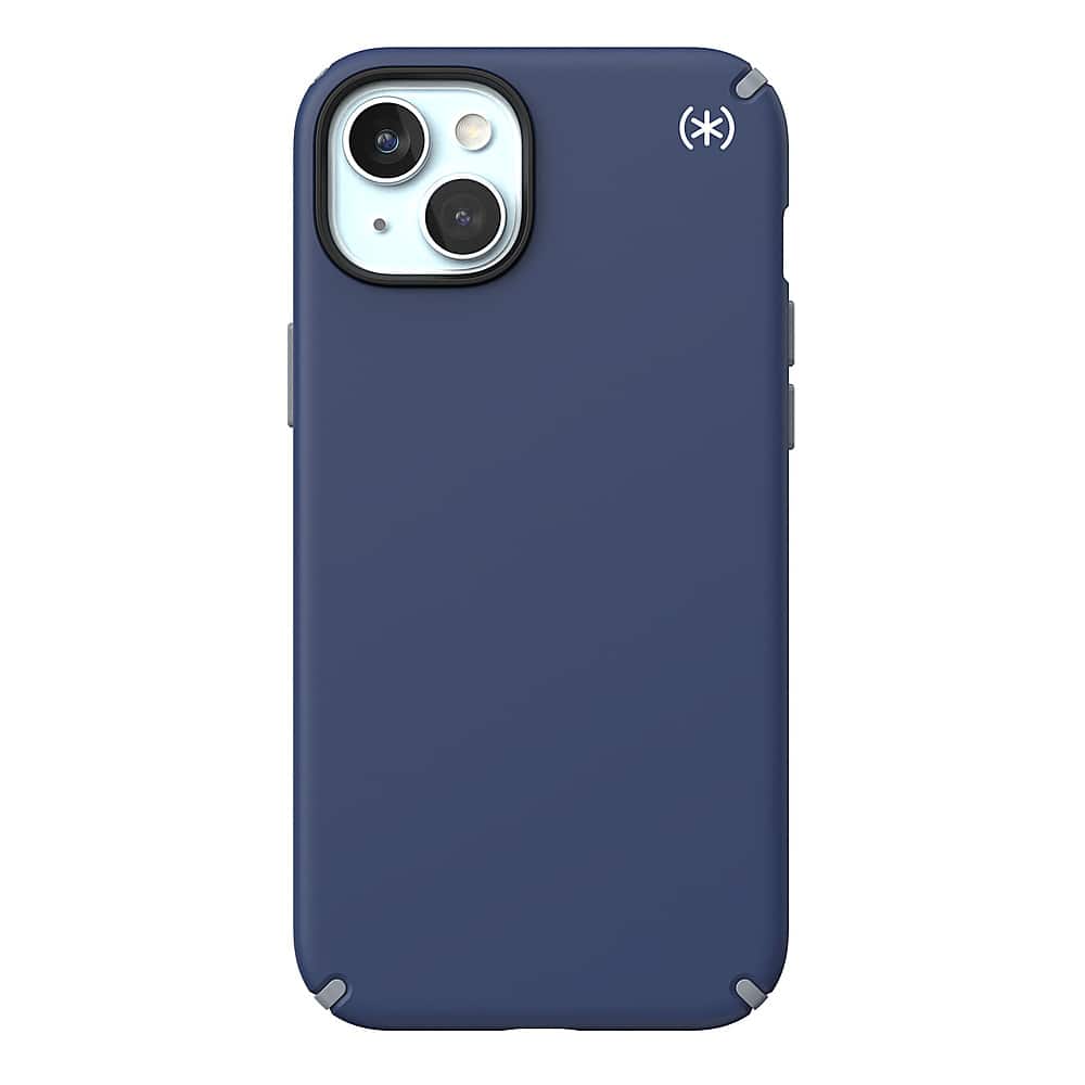 Front. Speck - Presidio2 Pro Case with MagSafe for Apple iPhone 15 Plus/14 Plus - Coastal Blue.