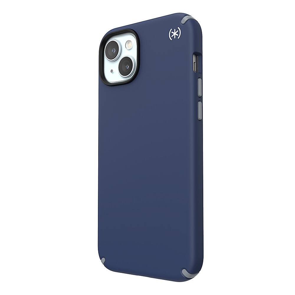Left. Speck - Presidio2 Pro Case with MagSafe for Apple iPhone 15 Plus/14 Plus - Coastal Blue.