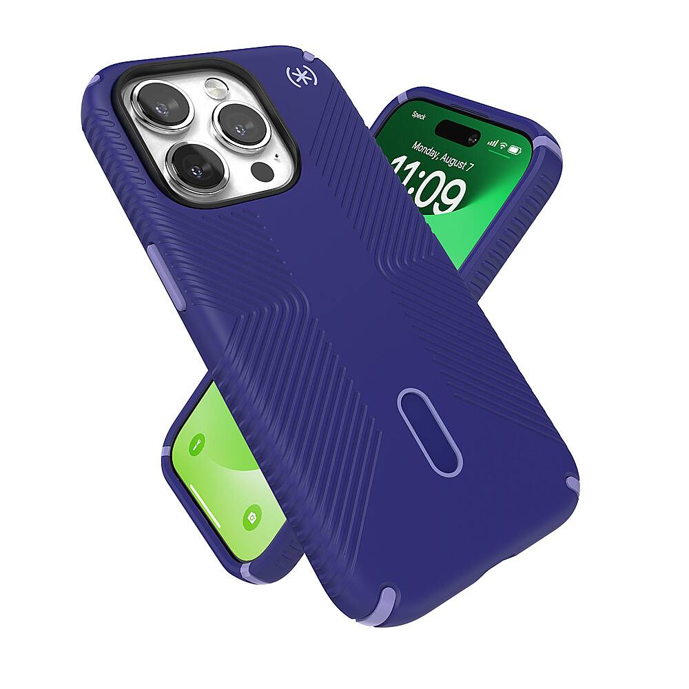 Alt View 3. Speck - Presidio2 Grip ClickLock Case with MagSafe for Apple iPhone 15 Pro - Future Blue.