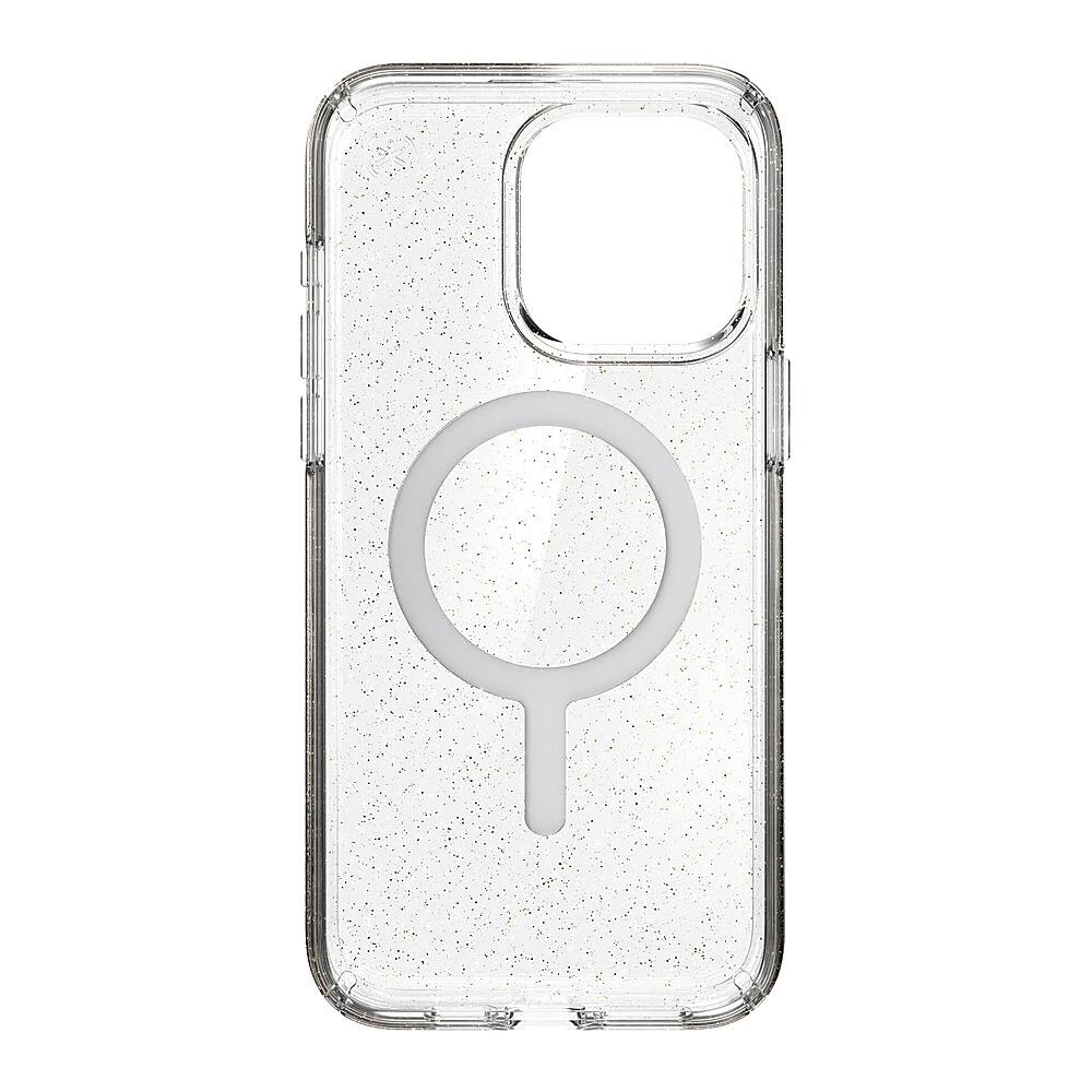 Alt View 11. Speck - Presidio Lux Case with MagSafe for Apple iPhone 15 Pro Max - Clear/Gold Glitter.