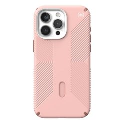 Speck - Presidio2 Grip ClickLock Case with MagSafe for Apple iPhone 15 Pro Max - Dahlia Pink - Front_Zoom