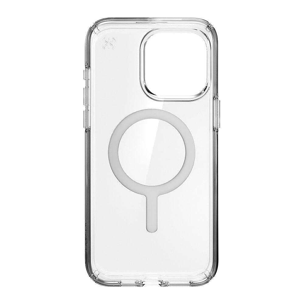 Alt View 11. Speck - Presidio Perfect-Clear Case with MagSafe for Apple iPhone 15 Pro Max - Clear/Chrome.