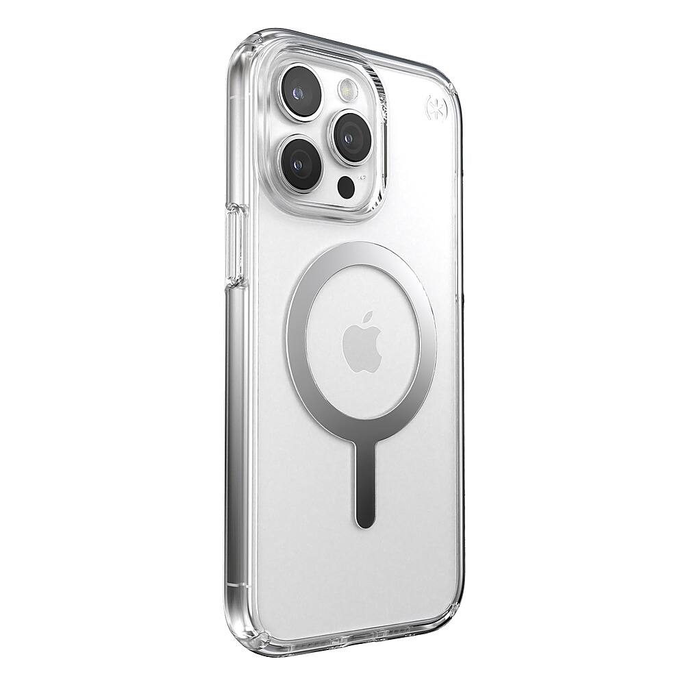 Alt View 1. Speck - Presidio Perfect-Clear Case with MagSafe for Apple iPhone 15 Pro Max - Clear/Chrome.