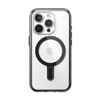 Speck - Presidio Perfect-Clear ClickLock Case with MagSafe for Apple iPhone 15 Pro - Clear/Black - Front_Zoom
