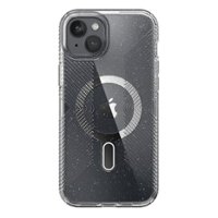 Speck - Presidio Lux Grip ClickLock Case with MagSafe for Apple iPhone 15 Plus/14 Plus - Clear/Glitter - Front_Zoom