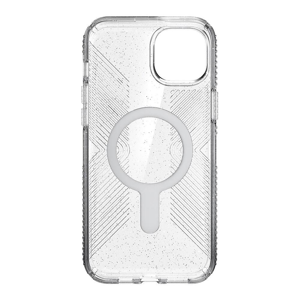 Alt View 11. Speck - Presidio Lux Grip ClickLock Case with MagSafe for Apple iPhone 15 Plus/14 Plus - Clear/Glitter.