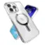 Alt View 3. Speck - Presidio Perfect-Clear Grip ClickLock Case with MagSafe for Apple iPhone 15 Pro Max - Clear/Chrome.