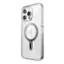 Left. Speck - Presidio Perfect-Clear Grip ClickLock Case with MagSafe for Apple iPhone 15 Pro Max - Clear/Chrome.