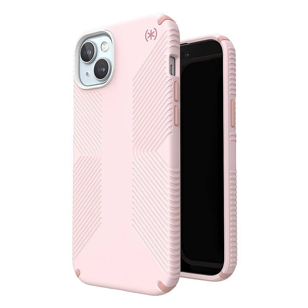 Alt View 1. Speck - Presidio2 Grip Case with MagSafe for Apple iPhone 15 Plus/14 Plus - Nimbus Pink.