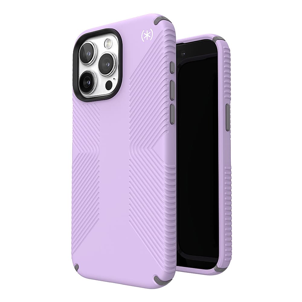 Alt View 1. Speck - Presidio2 Grip Case with MagSafe for Apple iPhone 15 Pro Max - Spring Purple.