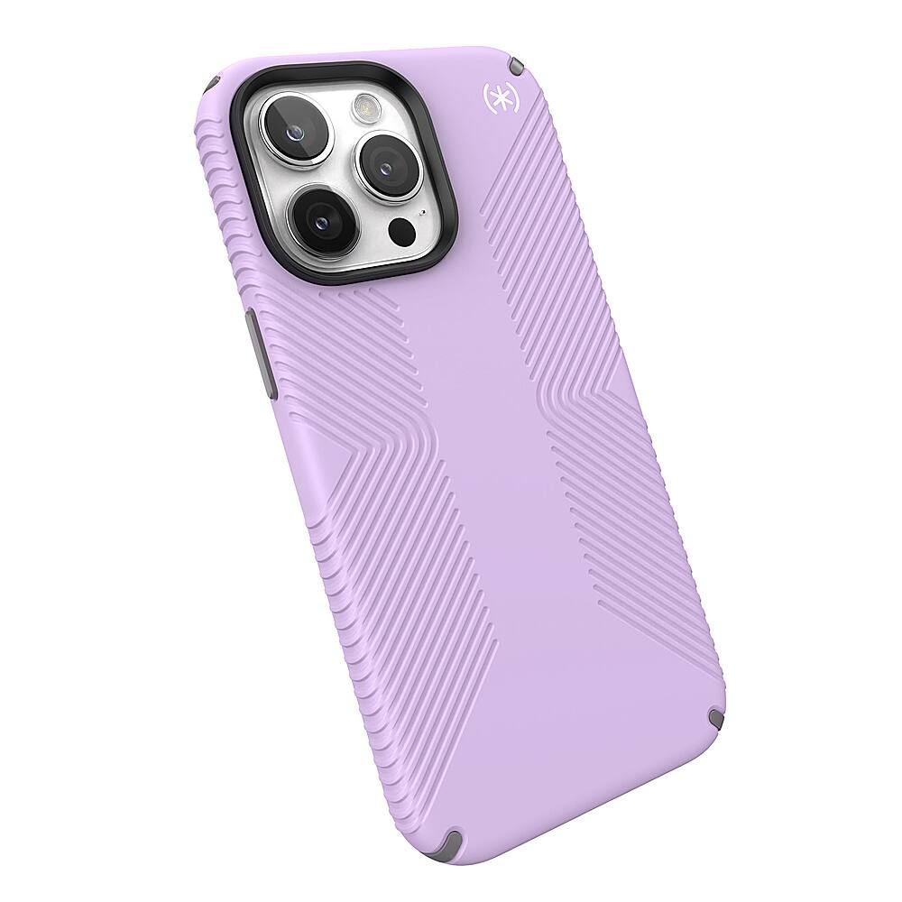 Alt View 2. Speck - Presidio2 Grip Case with MagSafe for Apple iPhone 15 Pro Max - Spring Purple.