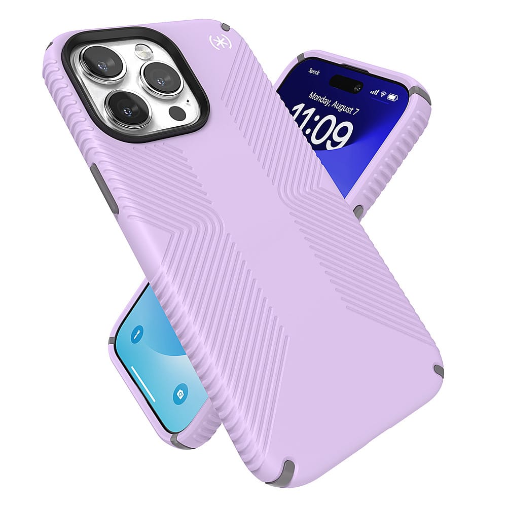 Alt View 3. Speck - Presidio2 Grip Case with MagSafe for Apple iPhone 15 Pro Max - Spring Purple.