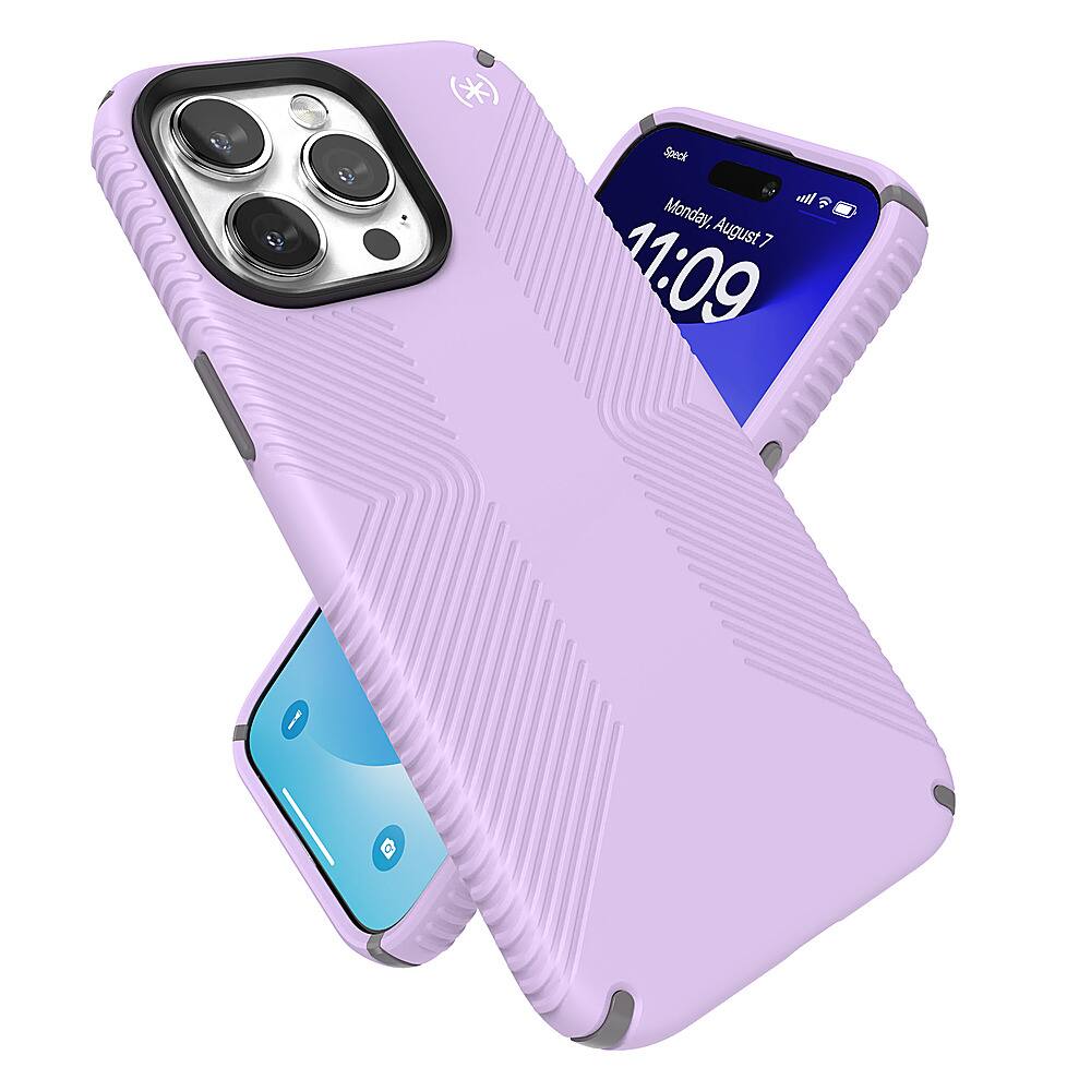 Alt View 3. Speck - Presidio2 Grip Case with MagSafe for Apple iPhone 15 Pro Max - Spring Purple.