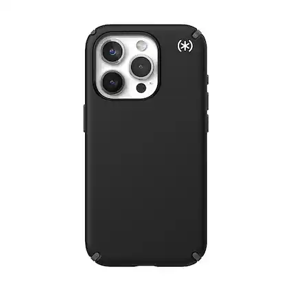 Front. Speck - Presidio2 Pro Case for Apple iPhone 15 Pro - Black.