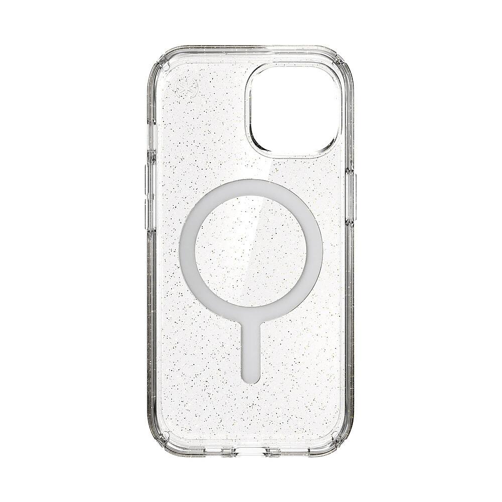Alt View 11. Speck - Presidio Lux Case with MagSafe for Apple iPhone 15/14/13 - Clear/Gold Glitter.