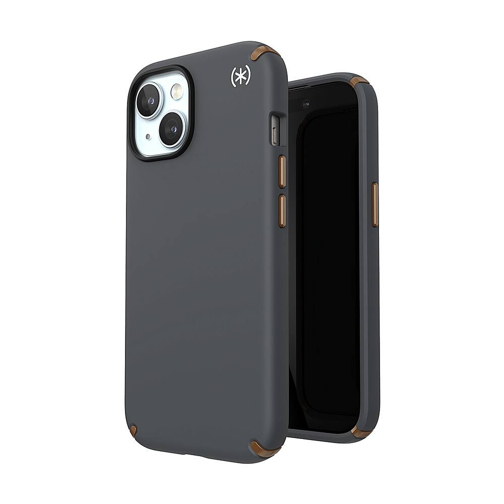 Alt View 1. Speck - Presidio2 Pro Case with MagSafe for Apple iPhone 15/14/13 - Charcoal Gray.