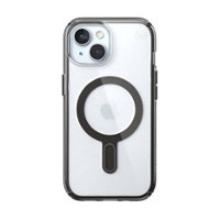Speck - Presidio Perfect-Clear ClickLock Case with MagSafe for Apple iPhone 15/14/13 - Clear/Black - Front_Zoom