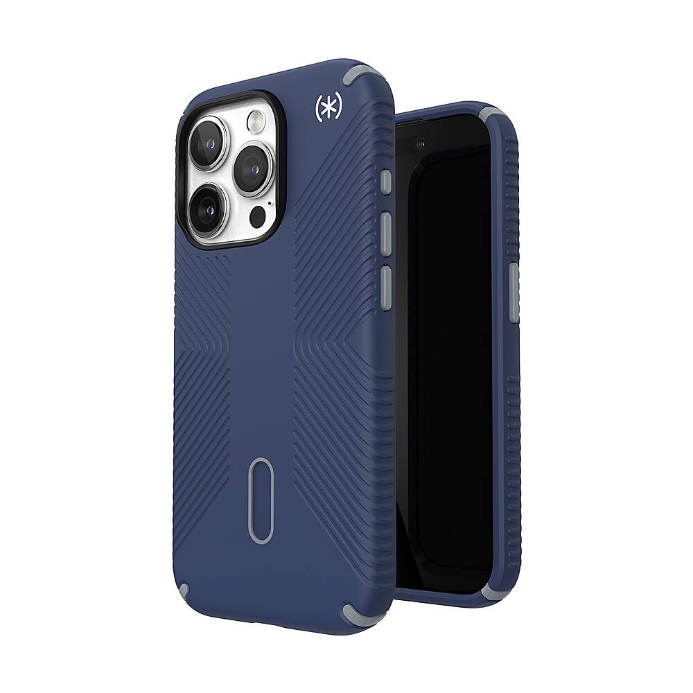 Alt View 1. Speck - Presidio2 Grip ClickLock Case with MagSafe for Apple iPhone 15 Pro - Coastal Blue.
