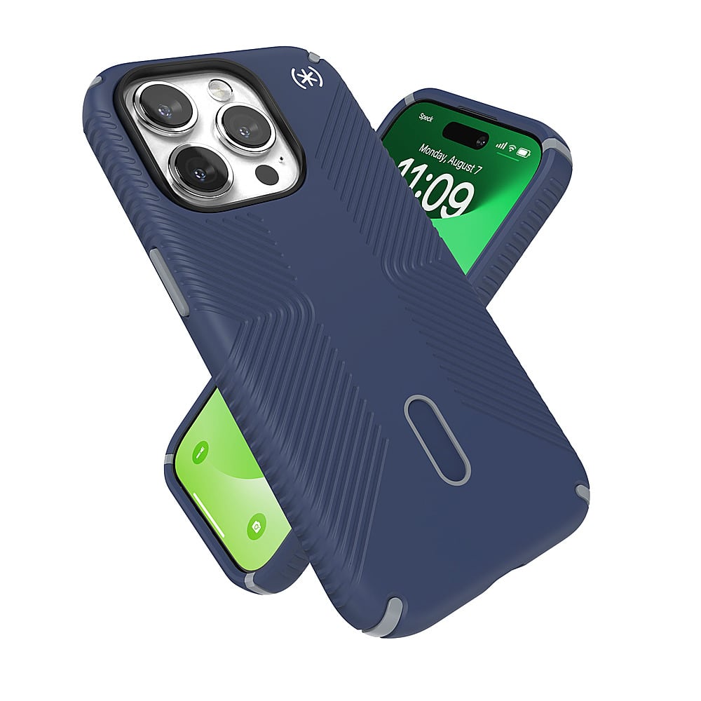 Alt View 3. Speck - Presidio2 Grip ClickLock Case with MagSafe for Apple iPhone 15 Pro - Coastal Blue.