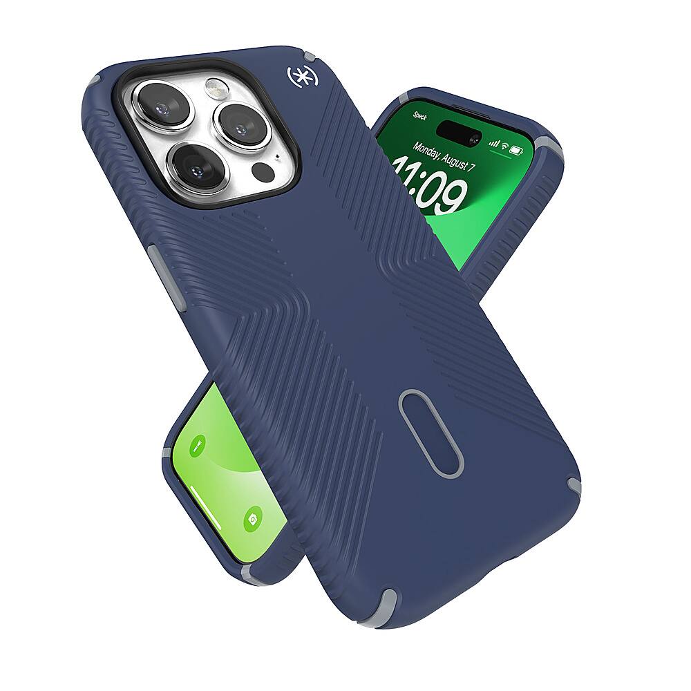 Alt View 3. Speck - Presidio2 Grip ClickLock Case with MagSafe for Apple iPhone 15 Pro - Coastal Blue.