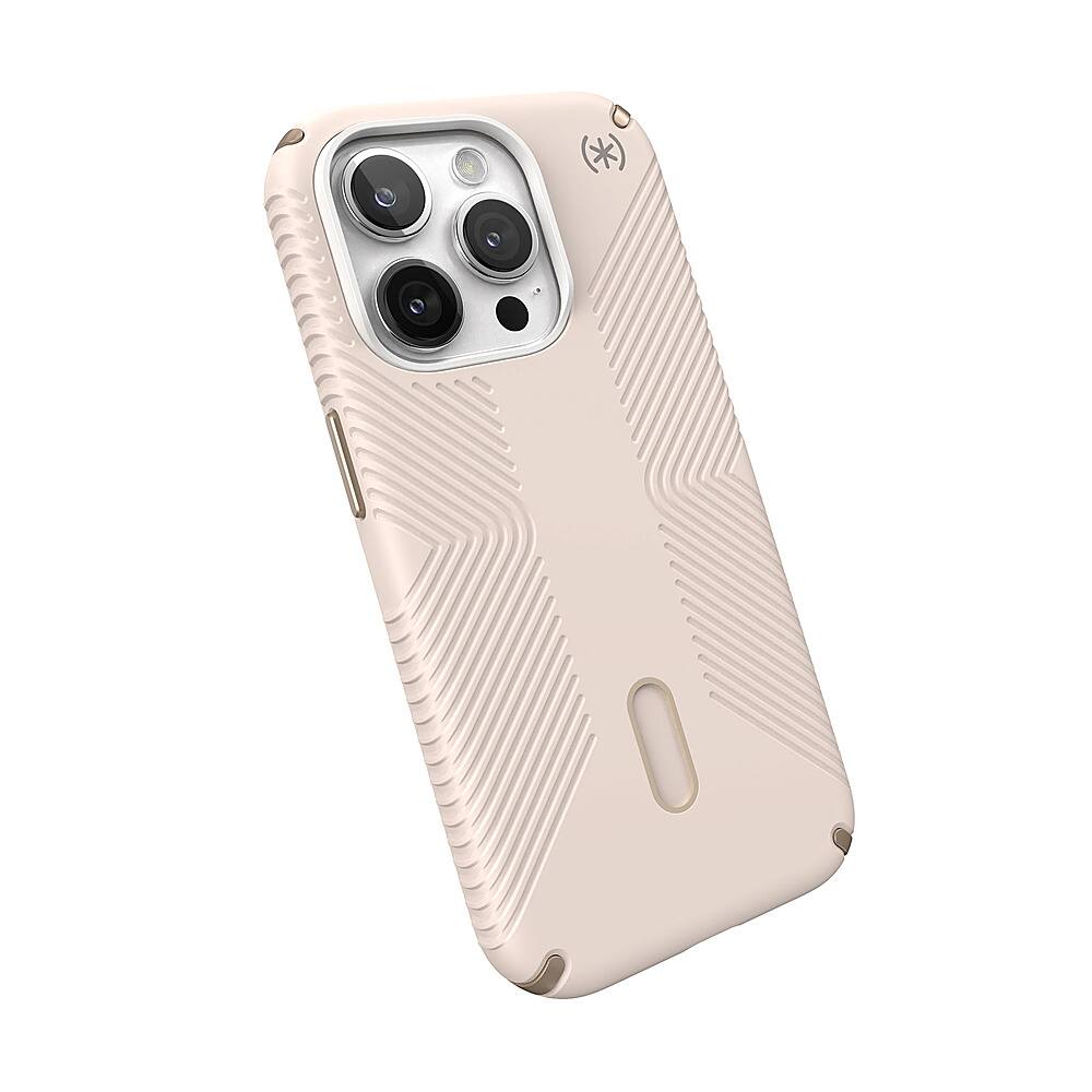 Alt View 2. Speck - Presidio2 Grip ClickLock Case with MagSafe for Apple iPhone 15 Pro - Bleached Bone.