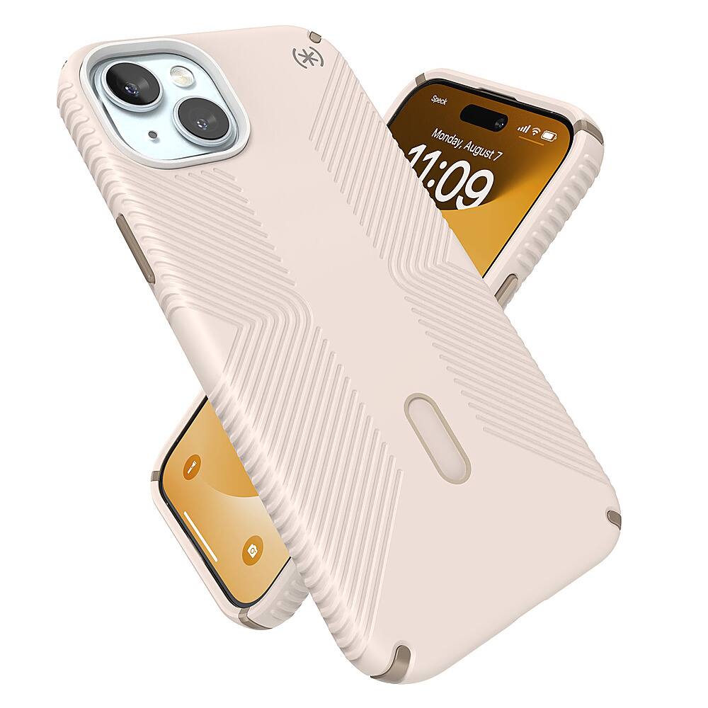 Alt View 3. Speck - Presidio2 Grip ClickLock Case with MagSafe for Apple iPhone 15 Plus/14 Plus - Bleached Bone.
