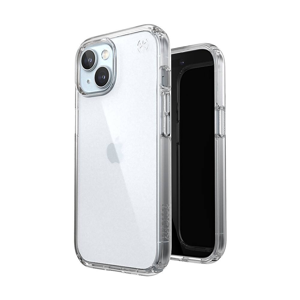 Angle. Speck - Presidio Perfect-Clear Case for Apple iPhone 15/14/13 - Clear.