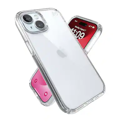 Speck - Presidio Perfect Clear Case for Apple iPhone 15 / iPhone 14 / iPhone 13 - Clear Speck - Presidio Perfect Clear Case for Apple iPhone 15 / iPhone 14 / iPhone 13 - Clear