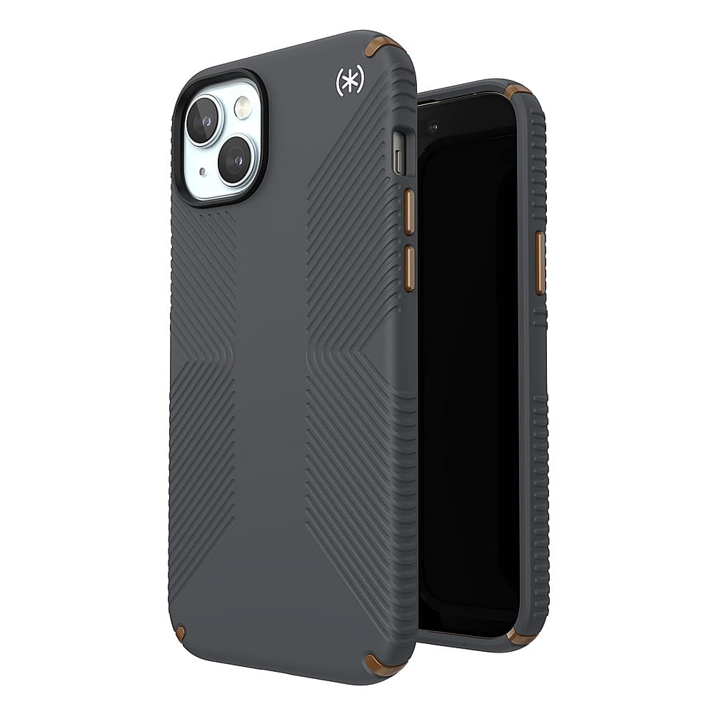 Alt View 1. Speck - Presidio2 Grip Case with MagSafe for Apple iPhone 15 Plus/14 Plus - Charcoal Gray.