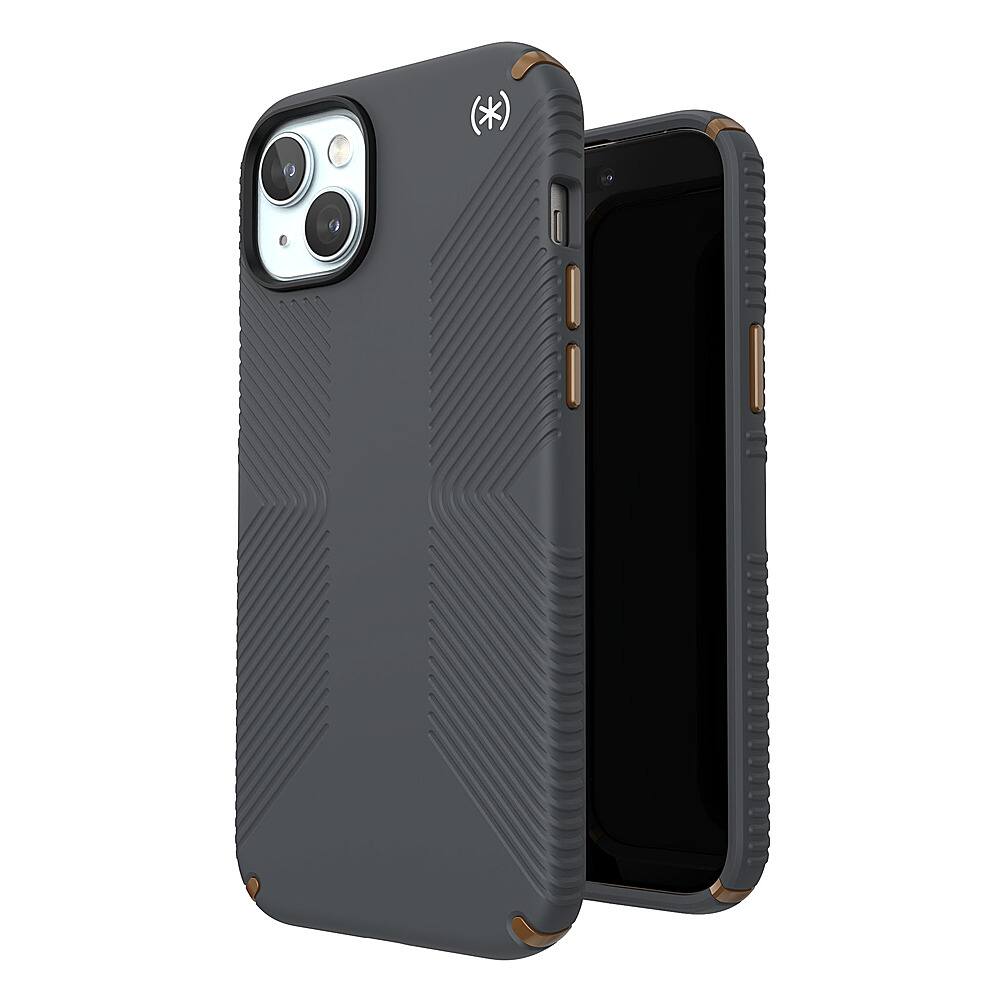 Alt View 1. Speck - Presidio2 Grip Case with MagSafe for Apple iPhone 15 Plus/14 Plus - Charcoal Gray.