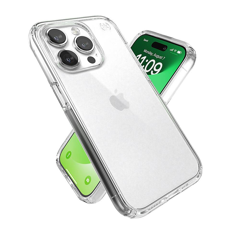 Alt View 3. Speck - Presidio Perfect-Clear Case for Apple iPhone 15 Pro - Clear.