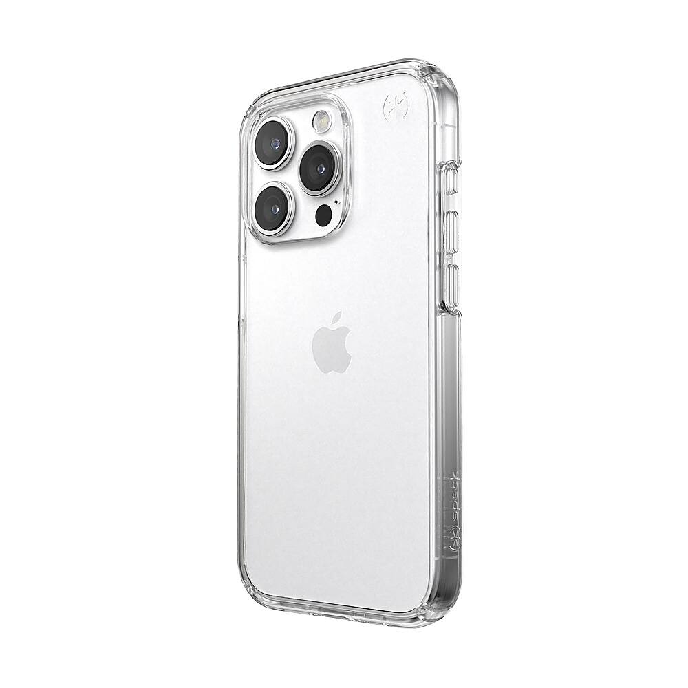 Left. Speck - Presidio Perfect-Clear Case for Apple iPhone 15 Pro - Clear.