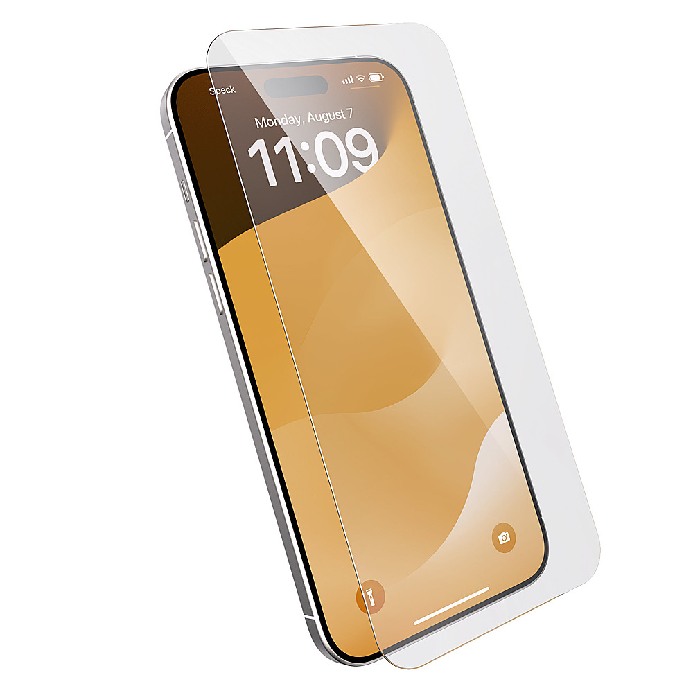 Angle View: Speck - Shieldview Glass Screen Protector for Apple iPhone 15 Plus/14 Plus - Clear