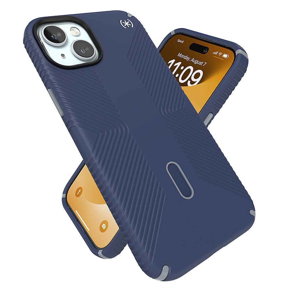 Alt View 3. Speck - Presidio2 Grip ClickLock Case with MagSafe for Apple iPhone 15 Plus/14 Plus - Coastal Blue.
