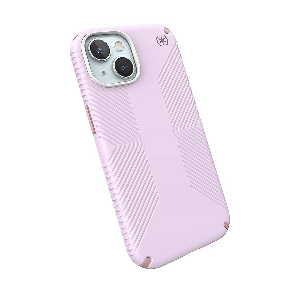 Alt View 2. Speck - Presidio2 Grip Case with MagSafe for Apple iPhone 15/14/13 - Soft Lilac.