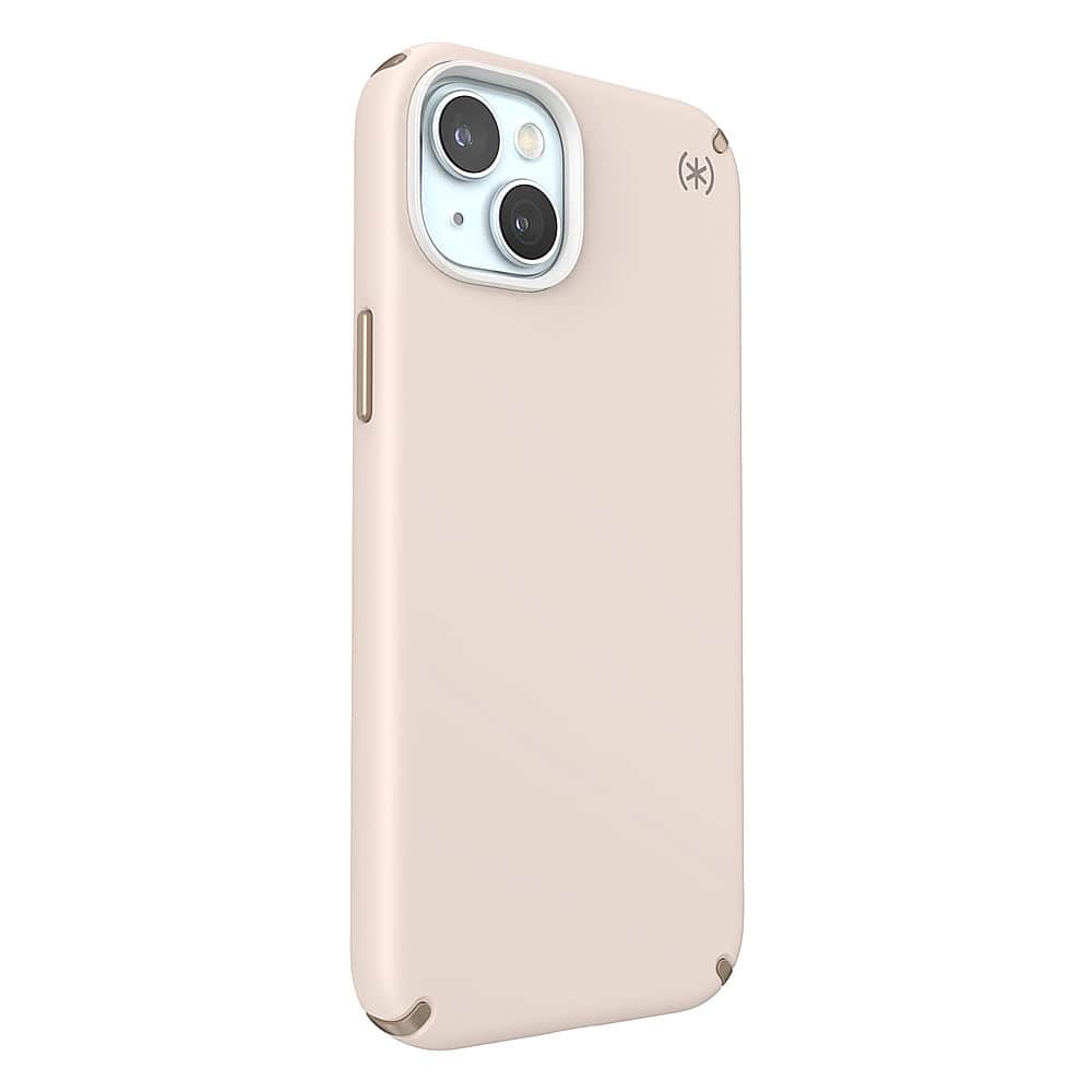Angle. Speck - Presidio2 Pro Case with MagSafe for Apple iPhone 15 Plus/14 Plus - Bleached Bone.