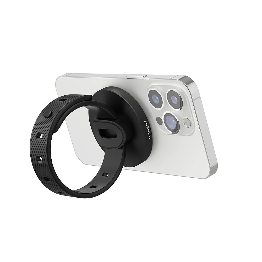 Front. Moment - Strap Anywhere Mount compatible with MagSafe - Black.