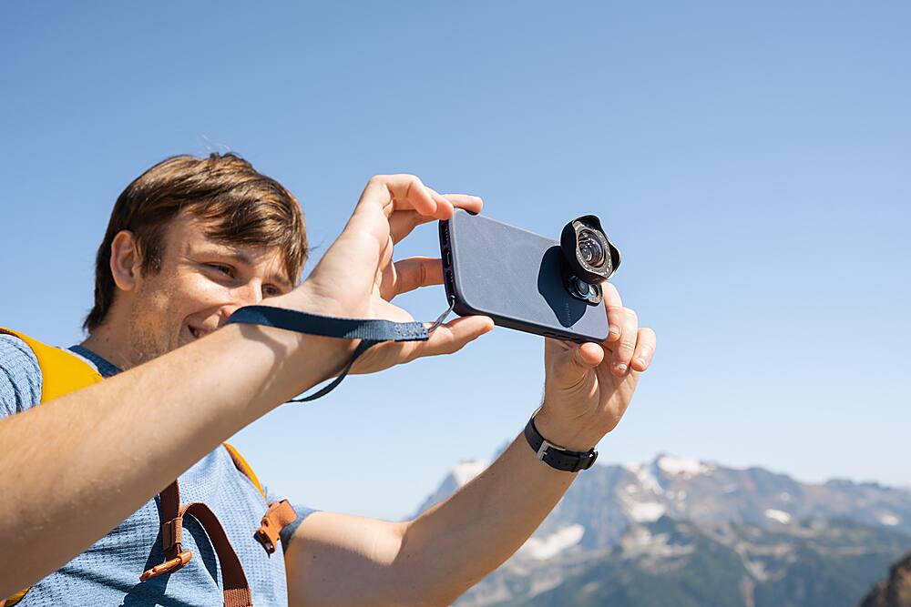 Alt View 1. Moment - Nylon Wrist Strap for Most Cell Phone Cases - Blue.