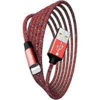 Chargeworx - 10' FlexKnit Lightning Cable - Red - Front_Zoom