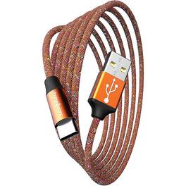 Chargeworx - 10' FlexKnit USB-C Cable - Orange