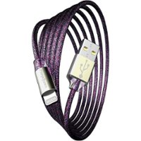 Chargeworx - 6' GlowSync USB to Lightning Cable - Violet - Front_Zoom