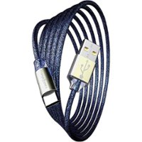 Chargeworx - 6' GlowSync USB-C Cable - Dark Blue - Front_Zoom