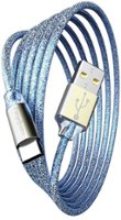 Chargeworx - 6' GlowSync USB-C Cable - Light Blue - Front_Zoom