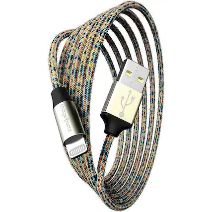 Front. Chargeworx - 6' Elements USB to Lightning Cable - Multi.