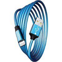 Chargeworx - 6' ColorCords USB to Lightning Cable - Blue - Front_Zoom